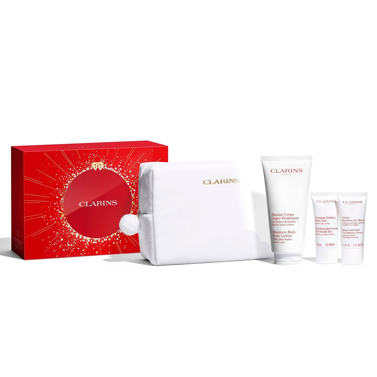 Clarins Christmas Gift Set | Body Hydration Collection | Worth £52 | Includes Full Size Moisture-Rich Body Lotion