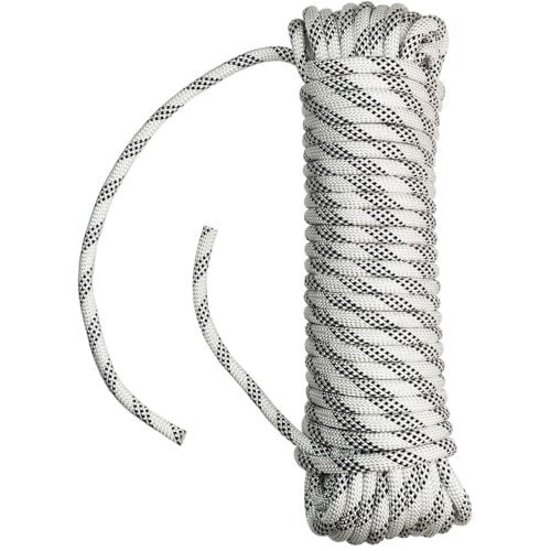 Tread star Seil 10mm 12mm 8mm schunr Rope Polypropylenseil Outdoor TauwerkFlechtleine Textilseil Leine Nylonschnur Schnur Polyseil geflochten Rope (weiß, 6mm-20M)