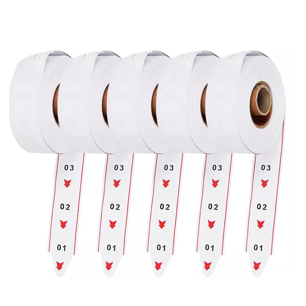 2-Digit Queue Tickets (00-99/5 Roll) | 2000 Queue Numbers per Roll | Take-A-Number Tickets for Ticket Dispenser, Turn-O-Matic Ticket Roll for Deli Counter,Clinic,Waiting Area | 11.3x11.3x4cm
