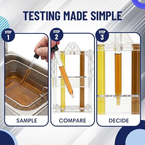 Image of FryOilSaver Co. Deep Fryer Oil Test Kit, Visual Two Color Analysis, 3 Pack