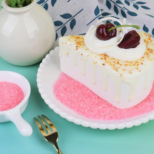 Image of Pink Sprinkles, Light Pink Sanding Sugar Crystals, 4.6 oz Edible Sparkling Sugar for Baking Topping, Cupcakes, Cookies, Ice Cream & Cake Decorating, Wedding Shower Party Christmas Valentines Supplies