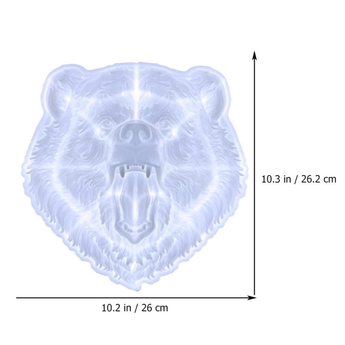 Molde de Silicona Flexible para Manualidades con Cabeza de Oso Resistente y Fácil de Desmoldar para Adornos de Escritorio y Proyectos DIY