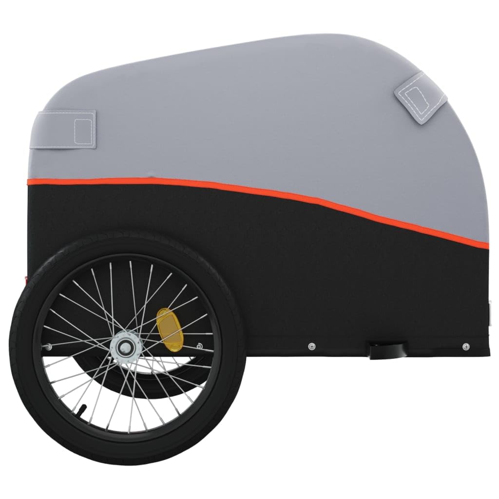 SKM Bike Trailer Black and Orange 45 kg Iron (Weight-12KG)
