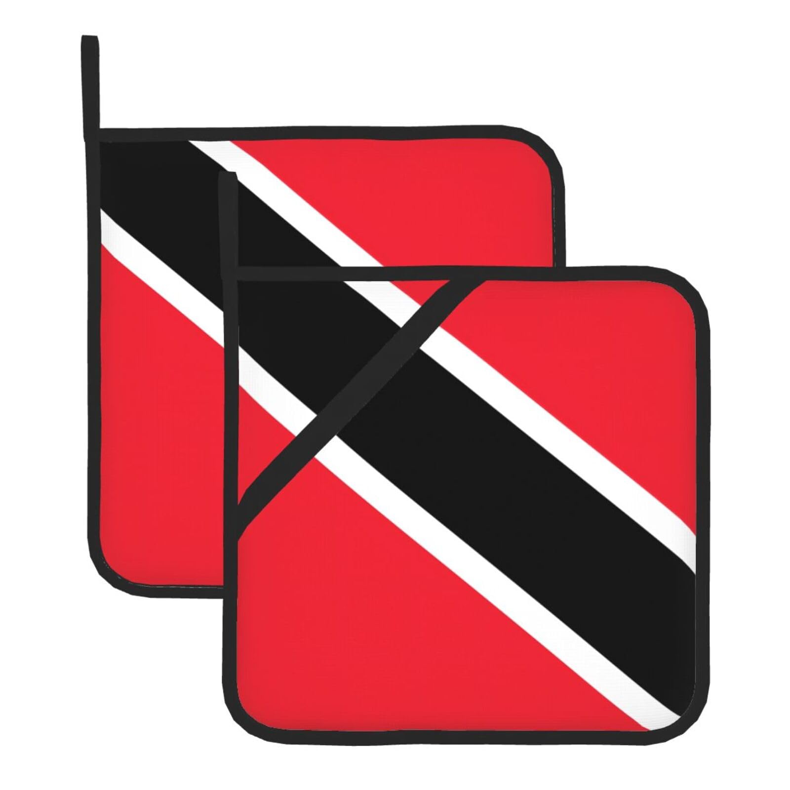 Flag of Trinidad and Tobago Square Heat Resistant Trivet Set Thick and Durable for Baking Barbecue Cookware Oven