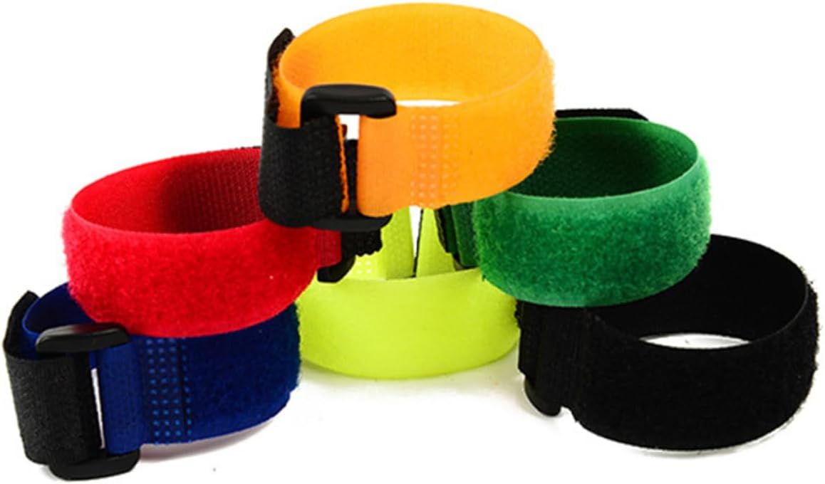 6 Pack Hook and Loop Cable Straps, Nylon Reusable Cord Organizers