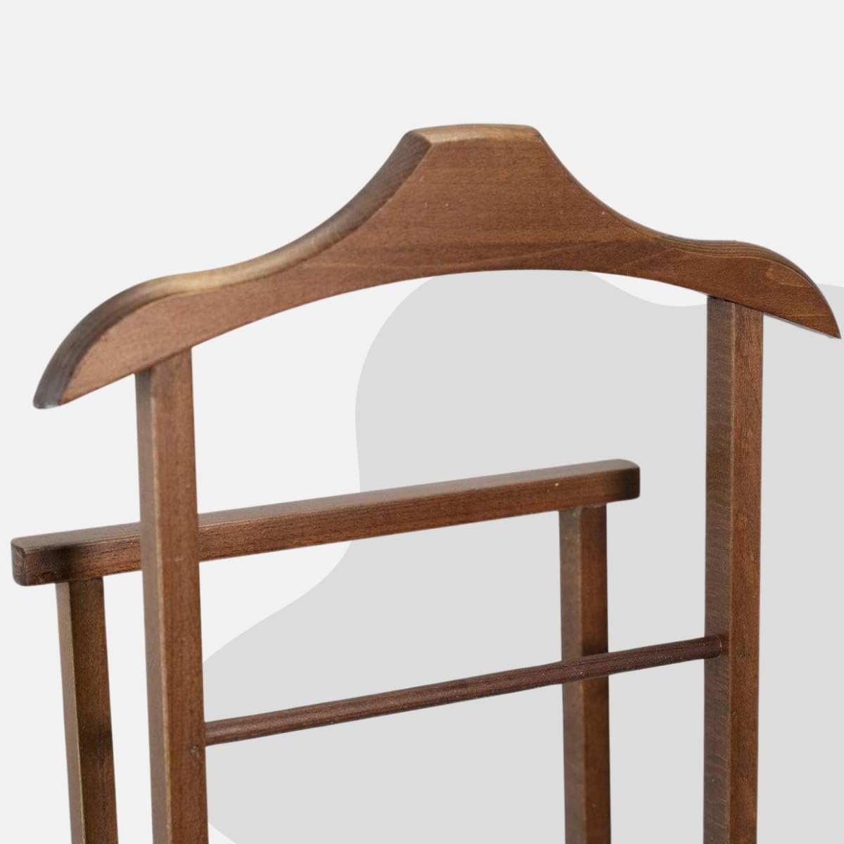 Tomaino - Galán de noche Ambrogio de madera de haya – Perchero de dormitorio multifuncional que ahorra espacio – Galán de dormitorio para ropa y accesorios – Blanco