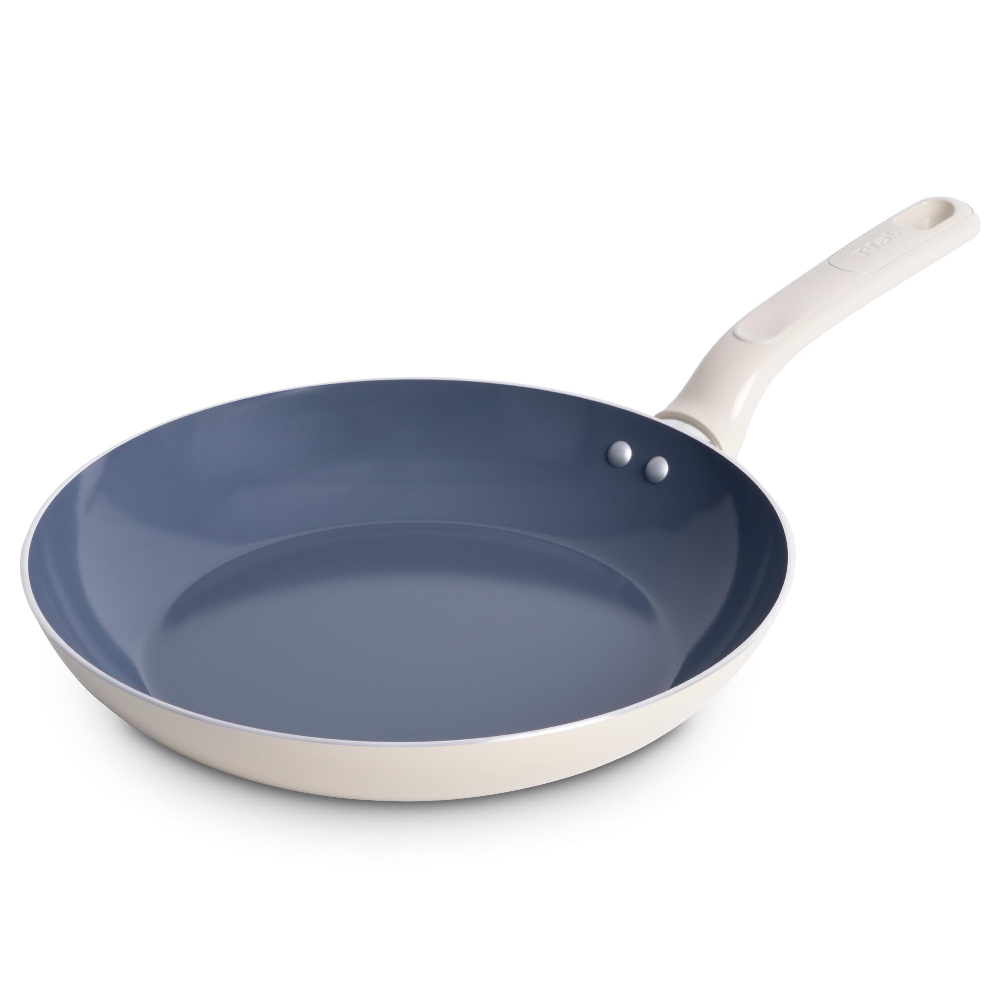 Ceramic Frying Pans Nonstick 10 Inch Skillet, Oven Safe to 350°F, Ergonomic Handle, Cookware, Pots and Pans, Blue & Beige