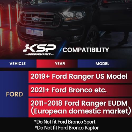 Image of KSP 1.5 inch Ford Bronco Wheel Spacers, 6x5.5 Forged Spacer with Hub Lip Compatible with Ranger 2019-2026, Bronco 2021-2026, 4pcs 38mm Aluminum Wheel Spacer with 93.1mm Hub Bore M12x1.5 Thread Pitch