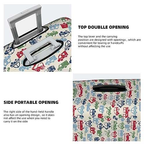 car. print Luggage cover, suitcase protector, elasticated protective sleeve, fits 18-32 inch suitcases4