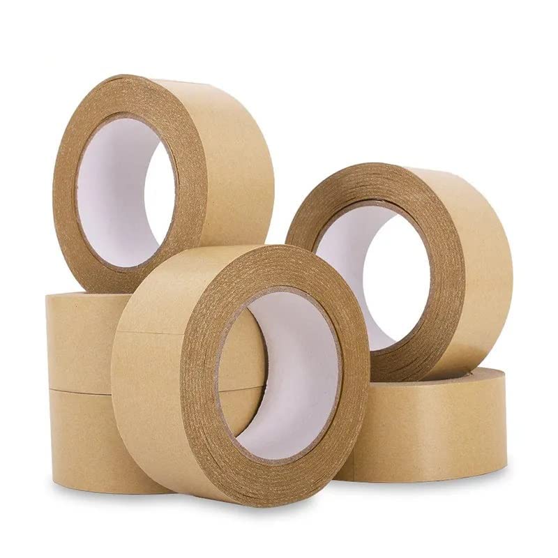 Kraft Paper Tape |Strong Heavy Duty | Krafting Sealing Packing Tape | Bio-degradable environmentally Friendly Tape (4, 48 mm)