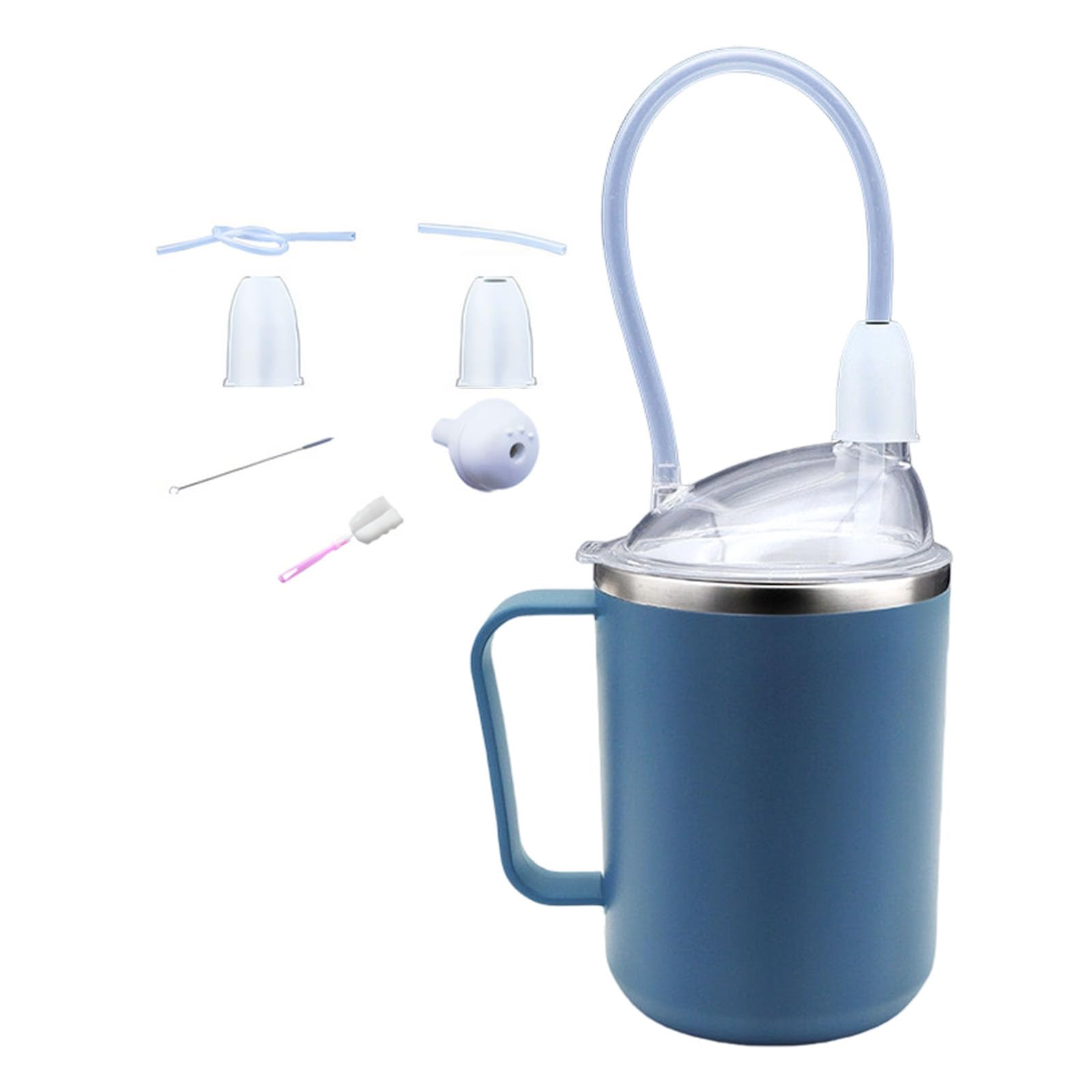 PANGBOER Robusta tazza da bere in acciaio inossidabile da 450 ml con design anti-goccia, perfetta per i bambini e la tazza da viaggio