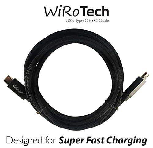 Wirotech Usb C Cable, Black Usb-C To Usb-C Fast Charging Cable (1 Foot, Black) #TOP3