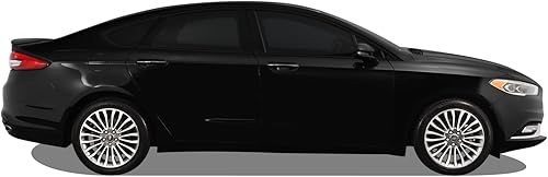 Miniatura 3 de SlickMod Revestimiento de vinilo opaco cromado para Ford Fusion Hybrid S SE 2013-2020 (negro brillante)