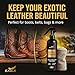 Exotic Leather Cleaner & Conditioner Spray – Cleans, Conditions & Protects Alligator, Crocodile, Snakeskin, Lizard, Ostrich & More – 8oz with Microfiber Cloth – Boots, Shoes, Bags, Belts