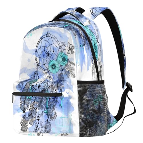 Sac à dos scolaire attrape-rêves grand format pour ordinateur et voyage