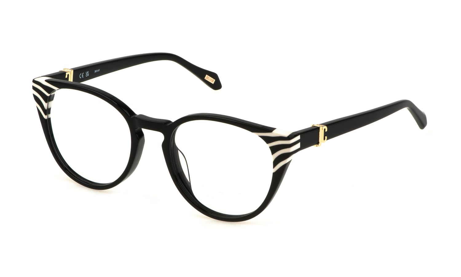 Just Cavalli Montatura VJC046V 0981 NERO CON ASTE BIANCHE 51/19/140 Donna