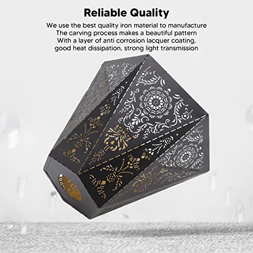 Diydeg DIYDEGNSGH7T0ZFM5587 Lamp Shades, Modern Scandinavian Wrought Iron Hexagonal Carved Metal Lampshade thumb #3