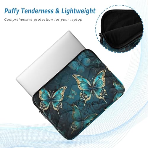 Funda para portátil azul con mariposa para 13-14 pulgadas miniatura 5