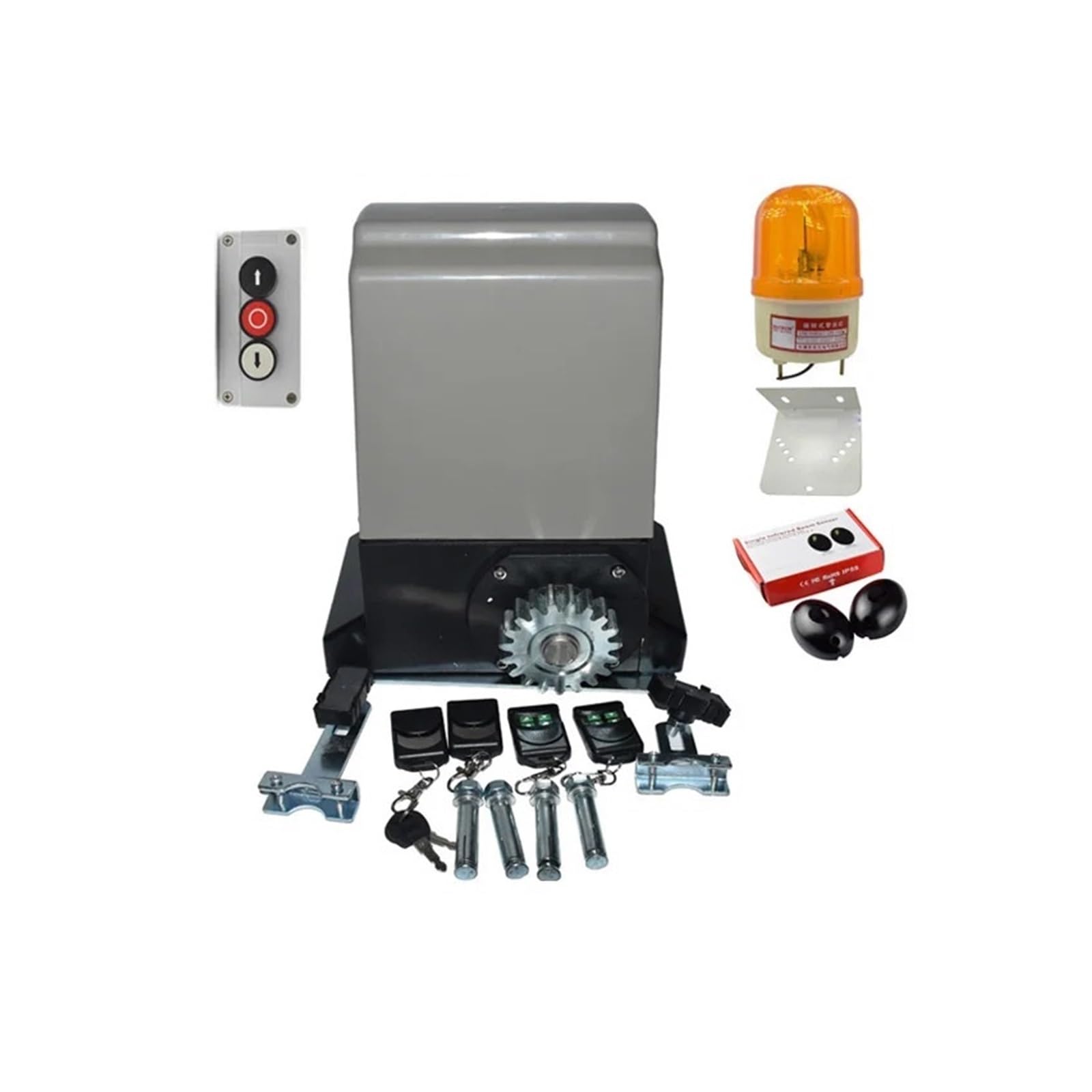 Automatyczny otwieracz drzwi, 230 V 800 kg/1200 kg Elektryczny automatyczny napęd do otwierania drzwi przesuwnych (opcjonalnie oświetlenie klawiatury czujnika)(Kit 3)