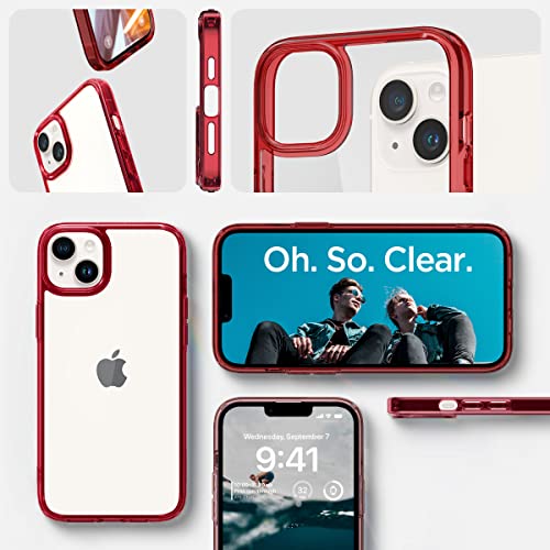 Image of Spigen for iPhone 14 Plus Case, Ultra Hybrid [No Magnet Ring][Anti-Yellowing] - Red Crystal