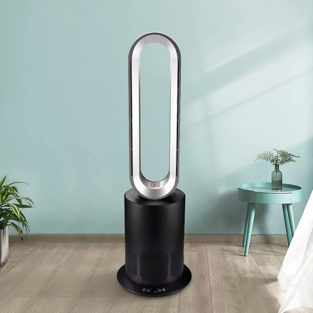 Angelo 3 in 1 Bladeless Heat Fan, Tower Fan & Heater Combo with HEPA Filter Air Purification