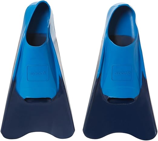 Sporti Adult-Kid Short Swim Fins for Pool Lap Swimming, Floating Fins for Swimming & Snorkeling, Swim Flippers for Training