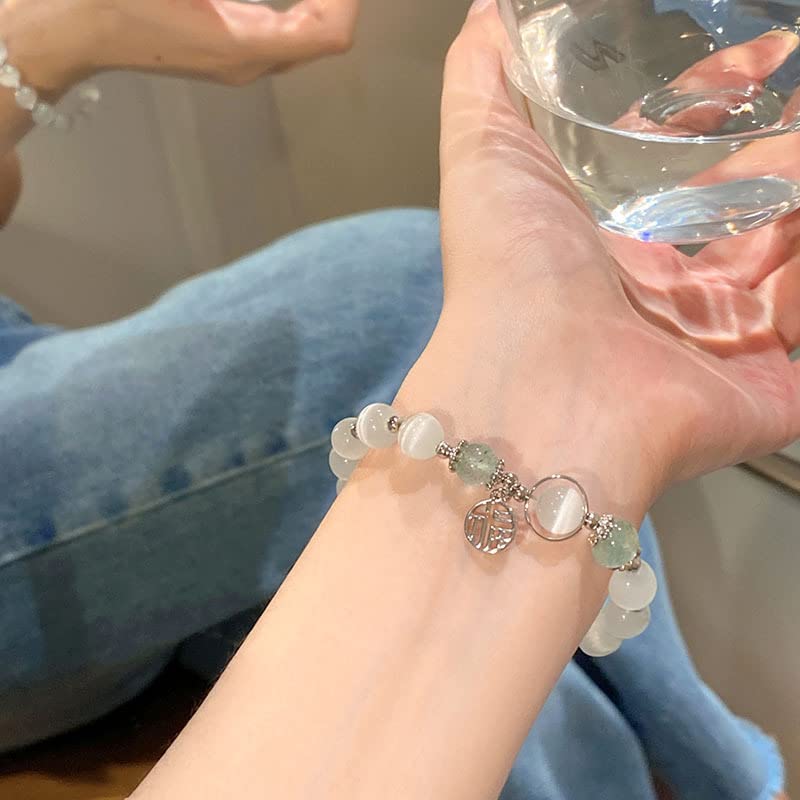 Bracelet rétro en perles et cristal élégant pour femmes et filles