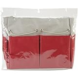 ALLARY Project Tote, 9.5 by 8.5 by 5-Inch, Red and Ecru