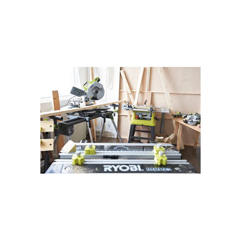 Pack RYOBI Scie à coupe d'onglets radiale électrique - 1500W - 216mm - EMS216L - Support universel RLS02