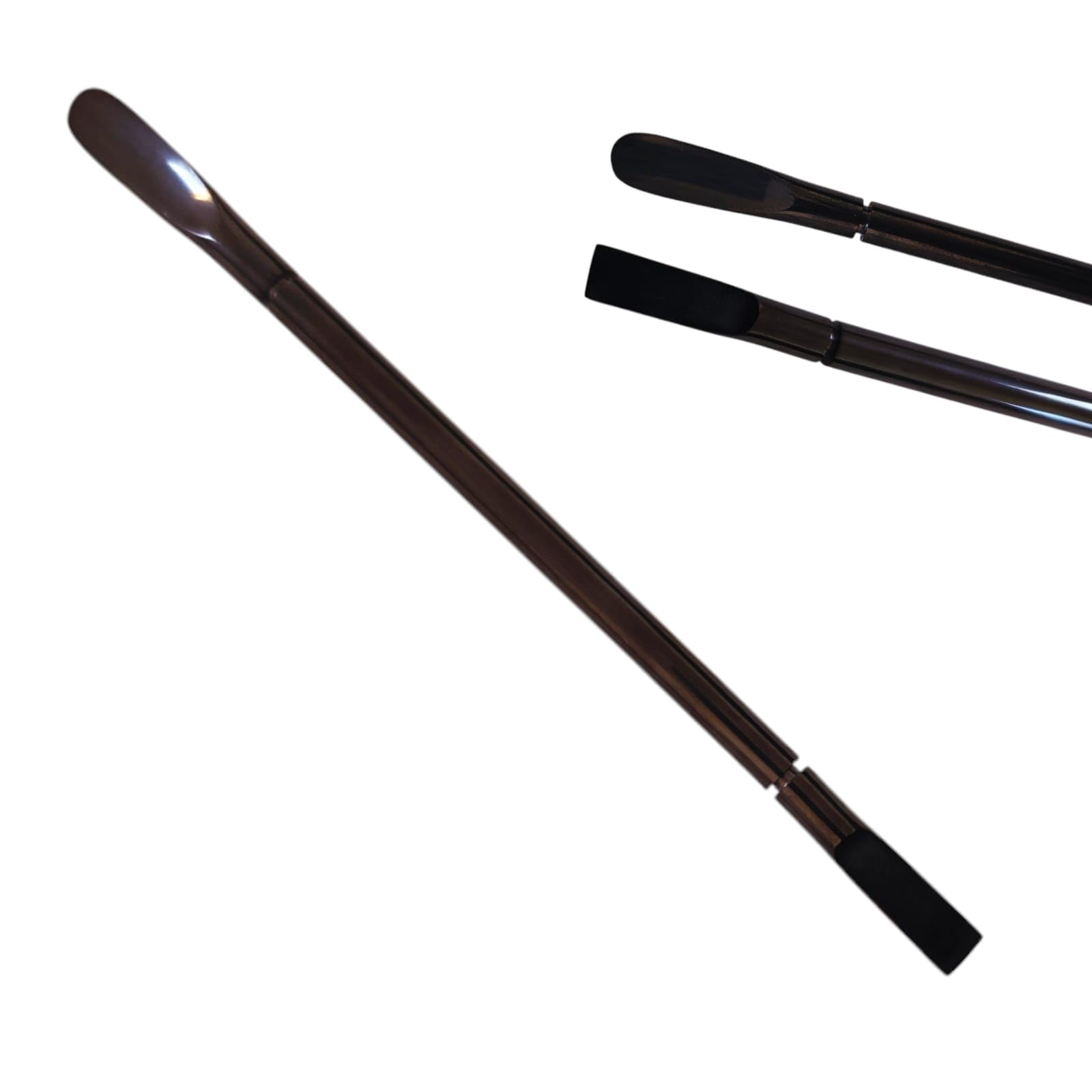 Professional Stainless Steel Cuticle Pusher, Dual-Ended, Matte Black - Image 3
