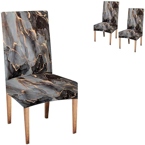 Miniatura 134 de TOMWISH Fundas para Sillas De Comedor 6, Fundas para sillas de comedor, pintura de arte abstracto, funda extraíble elástica de elastano para silla