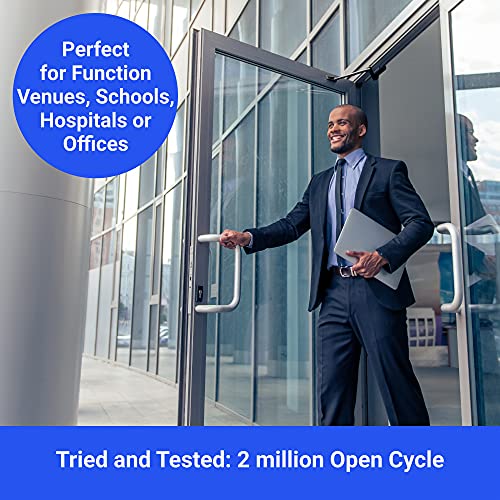 Commercial Door Closer - Fs-8400 Hob - Heavy Duty Adjustable Grade 1 Standard Automatic Door Closing Hinge - Ada Compliant - Hold Open Function-Black Finish #TOP3