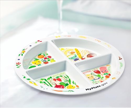 Miniatura 8 de Plato de porción para niños - 50 secciones divididas - Control de porciones - Pérdida de peso - Comedores exigentes - MyPlate