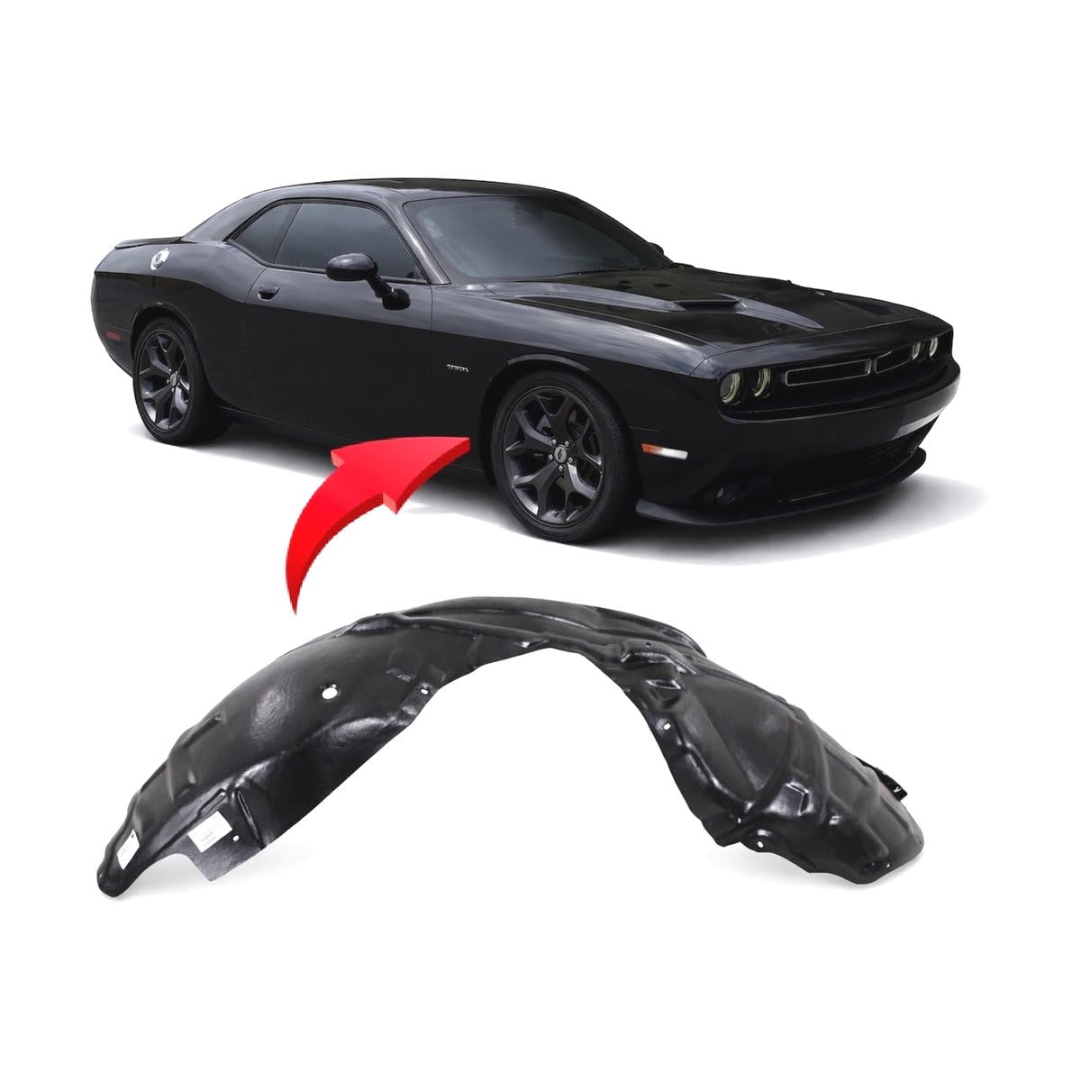 FitParts For Dodge Challenger 2015–2023 Front Right Fender Liner