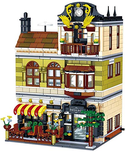 LAKIOMZ Modular Haus Bausets, 4 in 1 Architektur Bauset, 5150 Teile Blöcke und 12 Minifiguren, Kompatibel mit LEGO – Bild 5