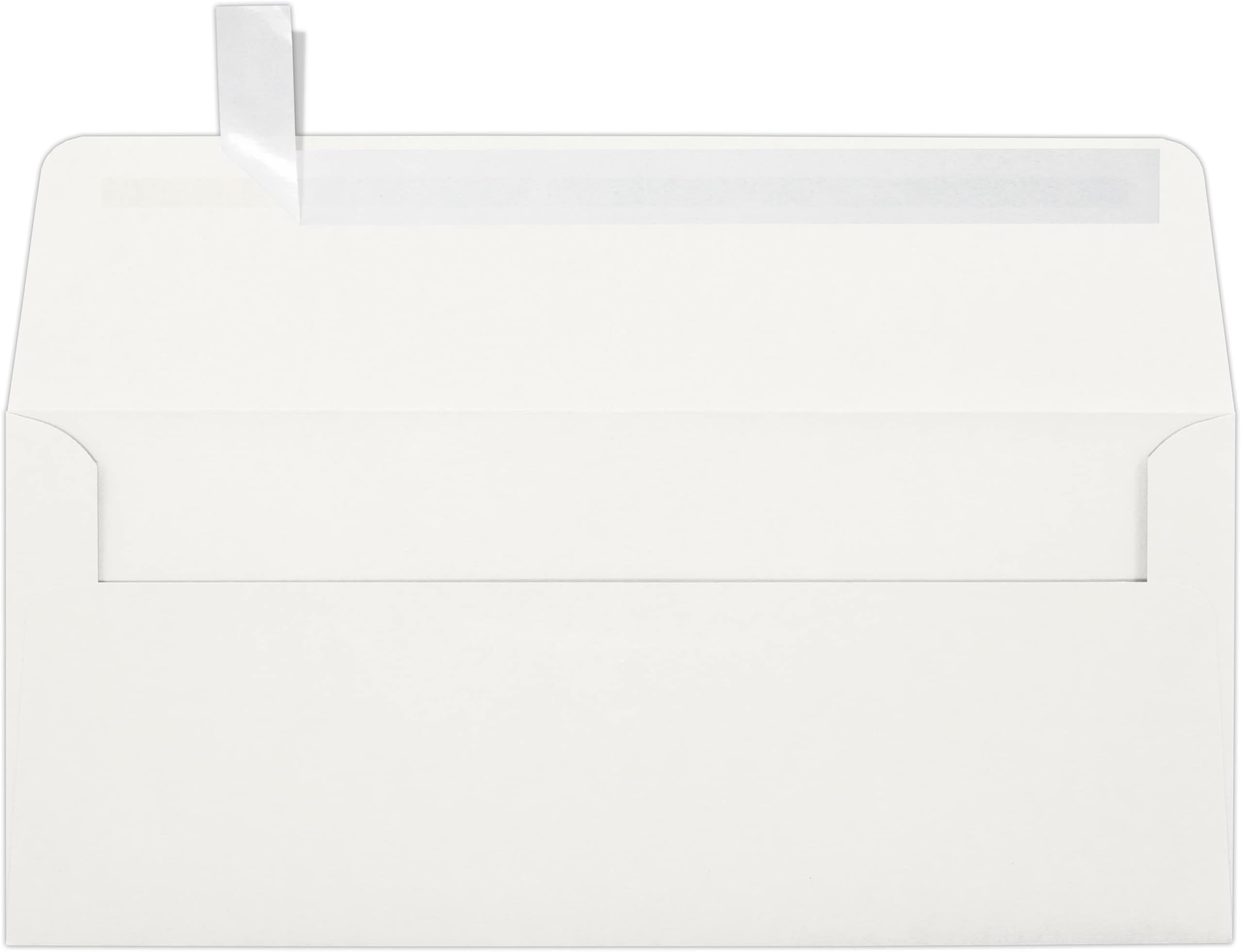 LUXPaper #10 Square Flap Envelopes in 80 lb. 100% Cotton Natural White, Envelopes for Corporate Letters and Legal Documents w/Peel and Press, 1000 Pack, Envelope Size 4 1/8 x 9 1/2 (Off-White)