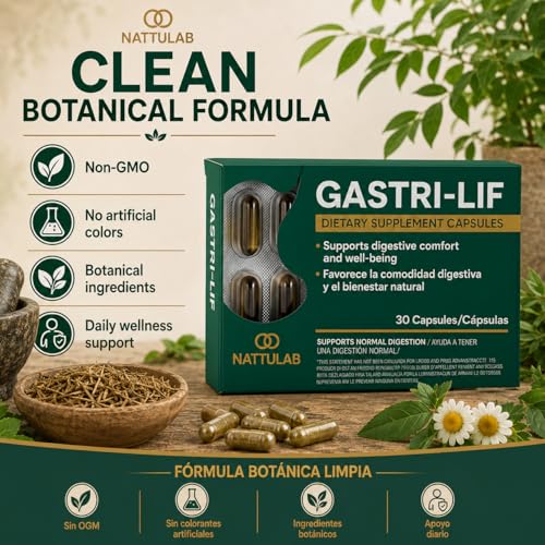 Nattulab Gastri-Lif Herbal Supplement