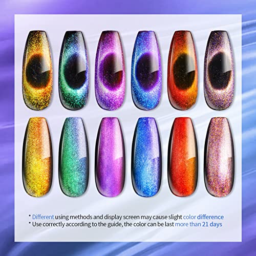 UR SUGAR 9D Cat Magnetic Gel Nail Polish Chameleon Magetic Gel Polish Auroras Shiny Sparkling Soak Off UV LED Nail Phantom Megnetic Gel Black Base Needed