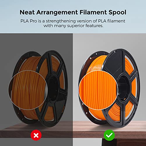 Image of FLASHFORGE 3D Printer Filament, PLA PRO Filament 1.75mm, 1KG Spool (2.2lbs), Dimensional Accuracy + /- 0.02mm for FDM 3D Printers, Better Tenacity & No Knotting (Orange)