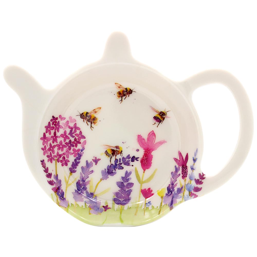 The Leonardo Collection Multicolored Lavender And Bees Melamine Tea Caddy