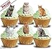 Produktbild Tortenaufleger, Katzen-Motiv, vorgeschnitten, essbar, aus Reispapier/Esspapier, für Cupcakes oder Kuchen