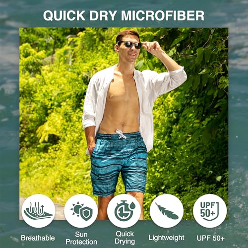 Image of Kanu Surf Men's Big Viper Extended Size Stripe Swim Trunk