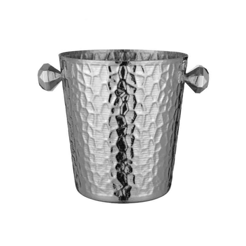 Cubo de Hielo Cubo Enfriador de Vino y Cerveza for champán, Cubo pellets Hielo Gran Capacidad, Acero Inoxidable for el hogar Cubo de Hielo frío para Barra(Silver)