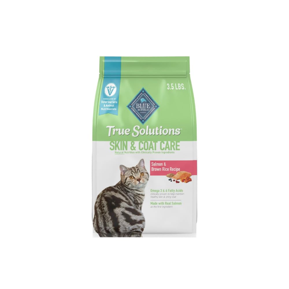 True Solutions Skin & Coat Care Natural Dry Cat Food, Salmon - True Solutions Offers Natural Nutrition with Clinically Proven Ingredients Recommended by Veterinarians