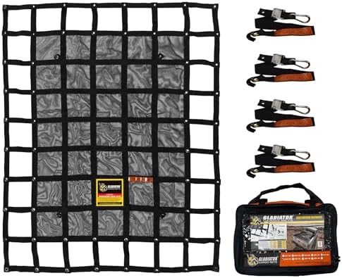 GLADIATOR CARGO NETS - Heavy Duty Cargo Net-(WLL): 1,500 lbs - Tr...