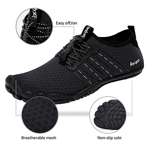 Image of Racqua Water Shoes Quick Dry Barefoot Beach Aqua Sport Swim Surf Pool Hiking Diving Walking for Men Women