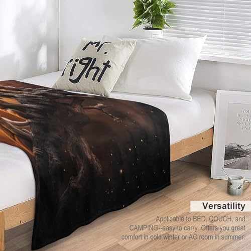 Couverture singe en flanelle 100x130cm douce pour lit et canapé