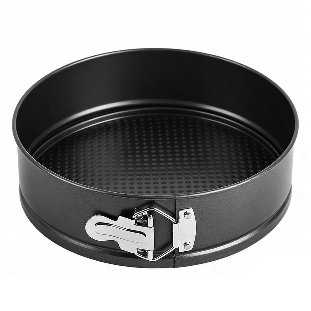 LUPATDY Tortiera Apribile Rotonda 22 cm – Stampo per Torte a Cerniera con Rivestimento Antiaderente, in Acciaio al Carbonio, Ideale per Cheesecake e Dolci da Forno