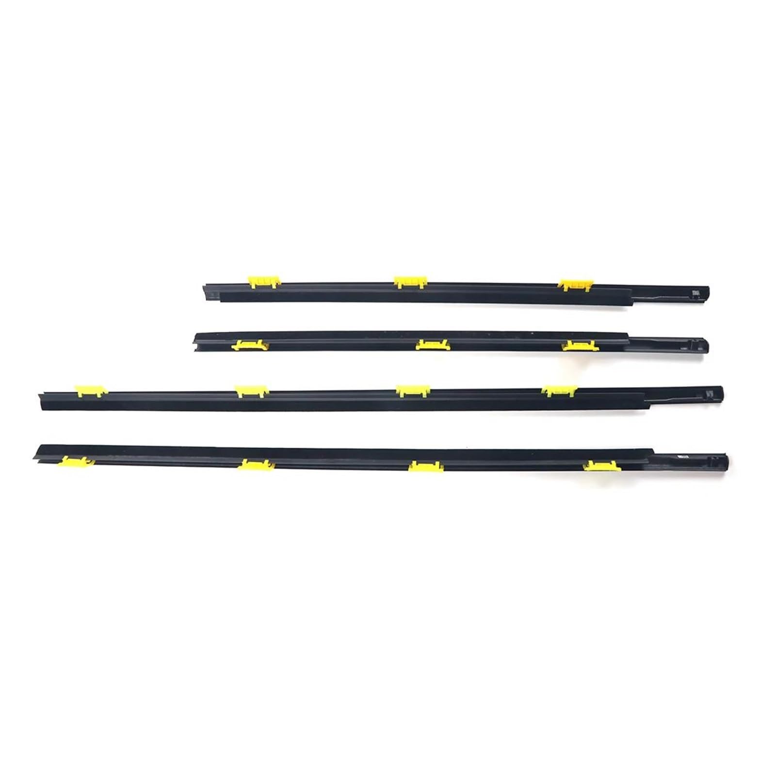 Diqxlgs One Color 4Pcs Car Accessories Outer Door Windows Rubber Weatherstrip For Cr-V Crv 2002-2006 Waterproof Pressure Sealing Strip