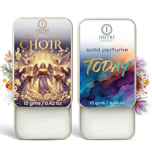 Image of Solid Perfume |Today&Choir Alcohol Free Wax Perfume Balm, Long Lasting | Pocket Tin 12g, Pack Of 2| Non Greasy Smooth Glide, Travel Friendly Men And Women
